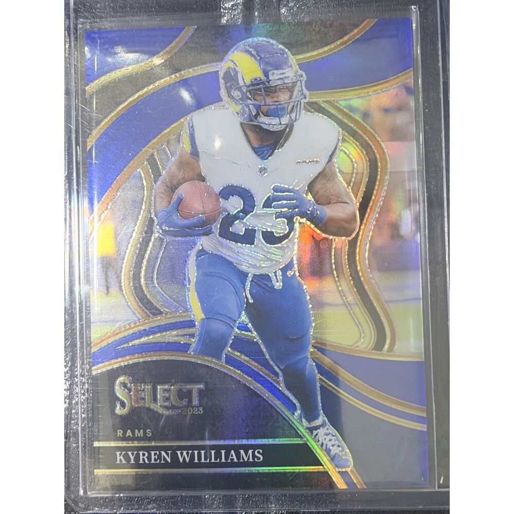 2023 Panini Select Club Level Kyren Williams Blue Prizm 31/99 #242 Rams